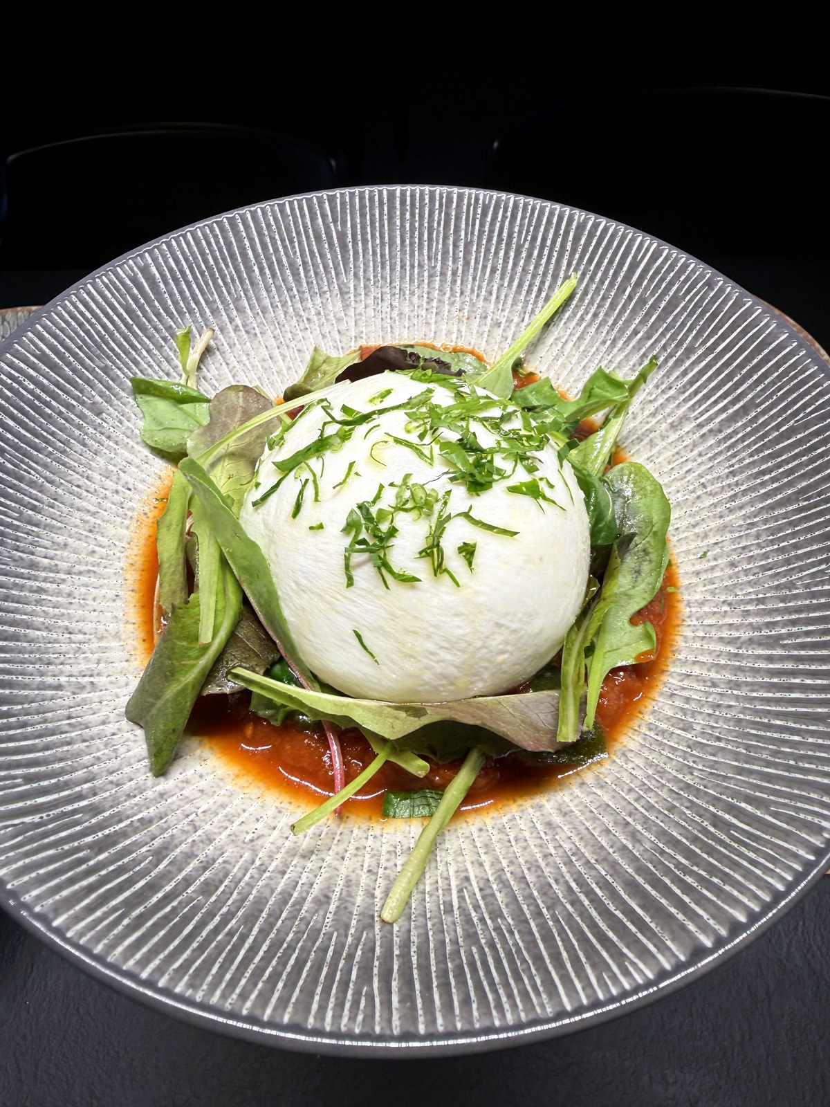 Burrata sa pečenim paradajzom